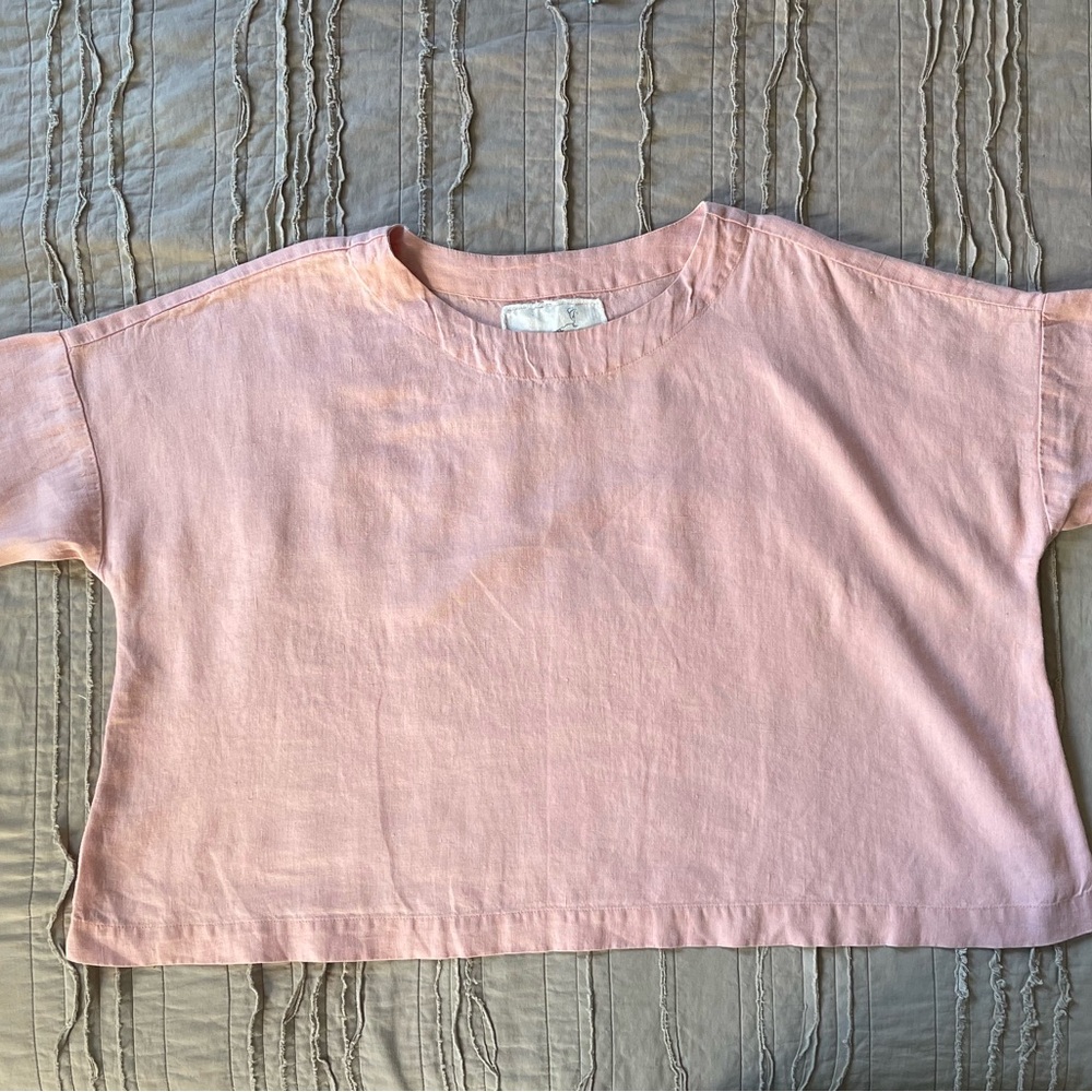 Not Perfect Linen pink one size top